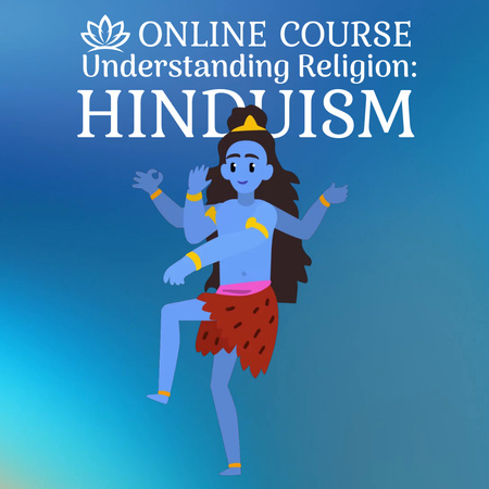 Hindu god Shiva on temple background Animated Post Design Template