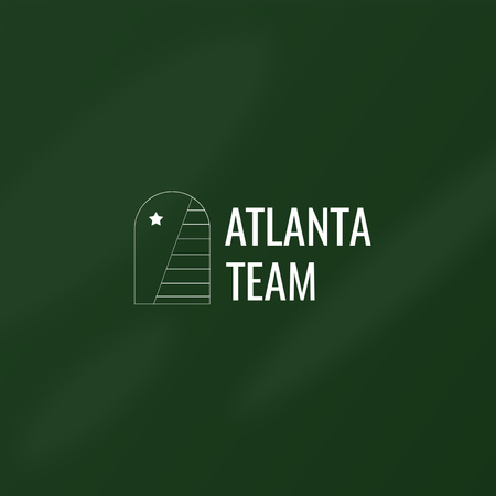 Plantilla de diseño de emblema del equipo deportivo en verde Logo 