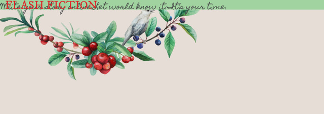 Plantilla de diseño de Writing Inspiration Quote Bird on a Branch Tumblr 
