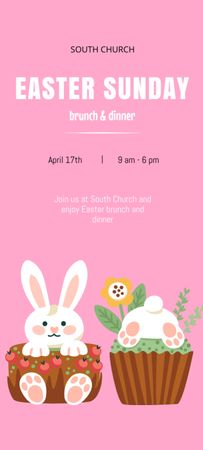 Modèle de visuel Easter Sunday Event - Invitation 9.5x21cm