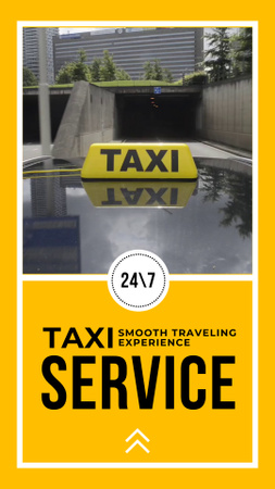 Designvorlage Taxi-Service-Angebot rund um die Uhr für Instagram Video Story