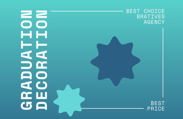 Modèle de visuel Simple Offer of Graduation Party Decoration - Flyer 5.5x8.5in Horizontal