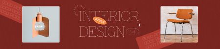 Interior Design Ad with Stylish Chair Ebay Store Billboard Design Template