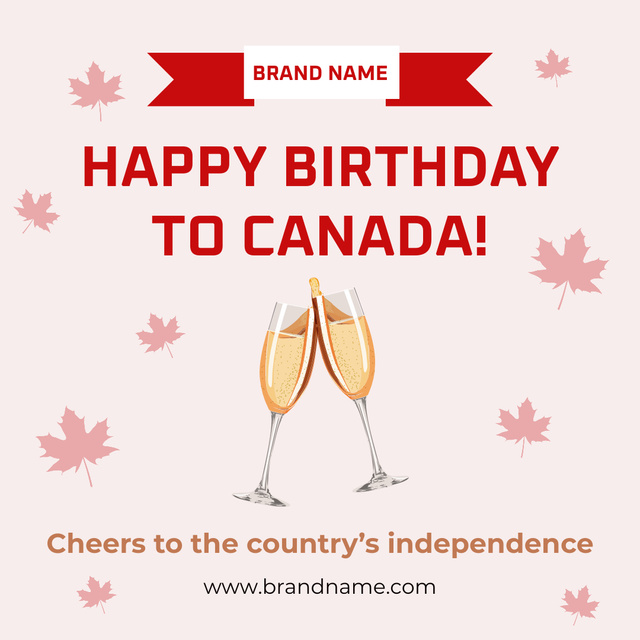 Awesome Announcement for Canada Day Festivities Instagram Πρότυπο σχεδίασης