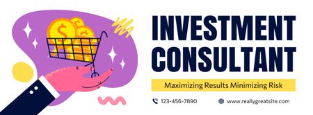 Befektetési tanácsadó szolgáltatásai Facebook cover tervezősablon