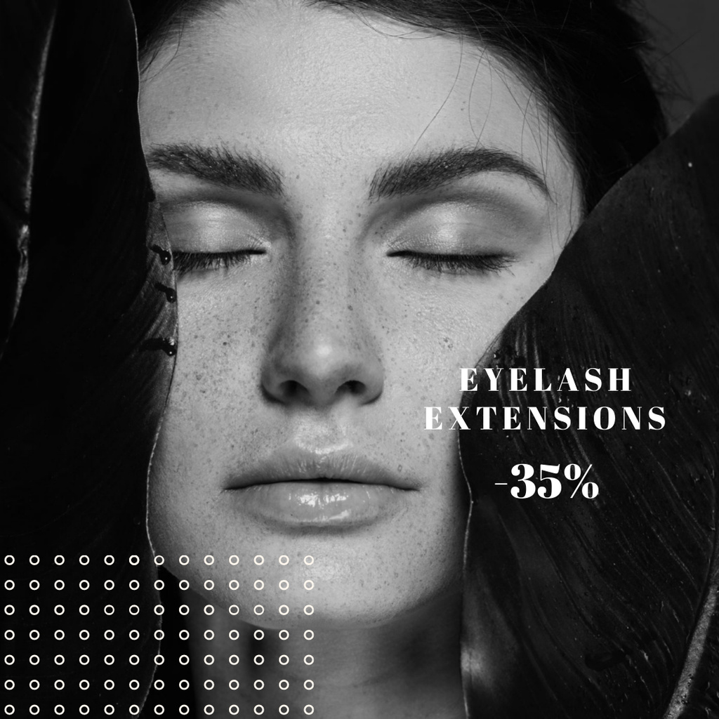 Ontwerpsjabloon van Instagram van Eyelashes Extension Discount