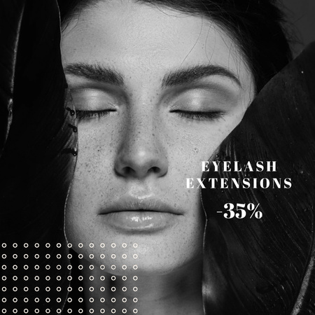 Eyelashes Extension Discount Instagram Design Template
