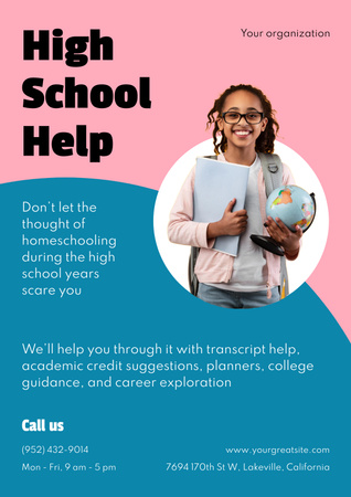Designvorlage Home Education Ad für Poster
