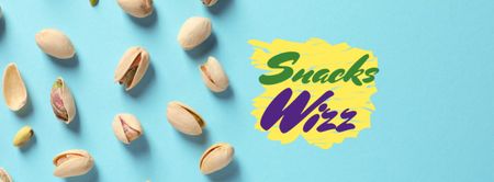 Plantilla de diseño de snack de nueces de pistacho Facebook cover 