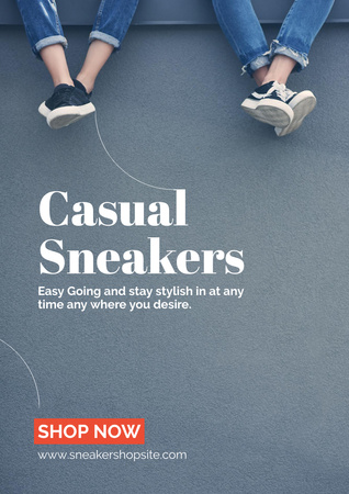 Casual Sneaker Shop Poster A3 – шаблон для дизайну