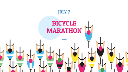 Platilla de diseño Bicycle Marathon event Announcement FB event cover
