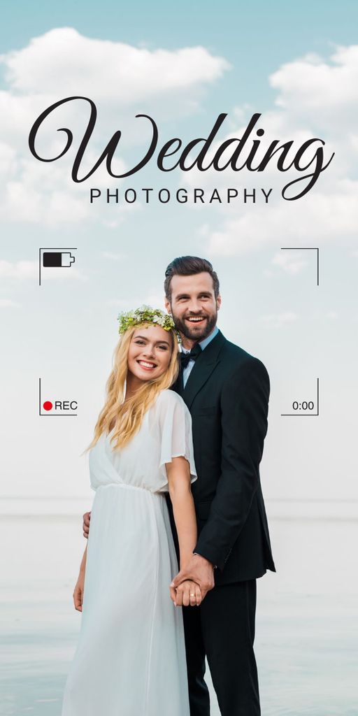 Plantilla de diseño de Stunning Wedding Photography Services Graphic 