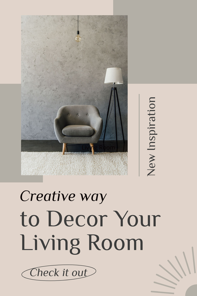 Ontwerpsjabloon van Pinterest van New Inspiration for Decorate your Living Room