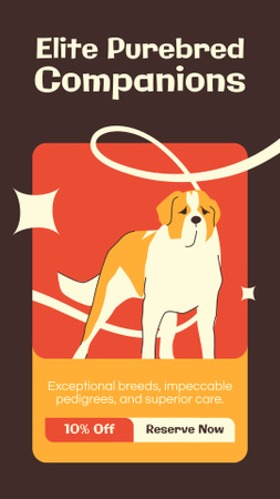 Template di design Offerta vendita cani di razza Elite Instagram Story