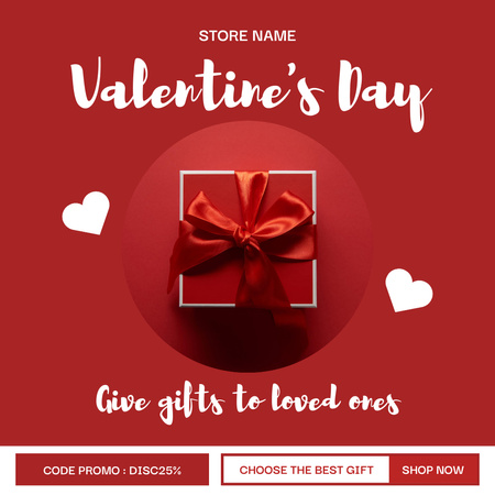 Platilla de diseño Selling Gifts for Valentine's Day Instagram AD