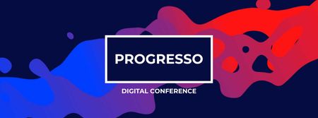 Platilla de diseño Progresso Digital Conference Facebook Video cover