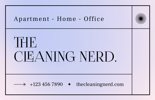 Contact Details Cleaning Company Business Card 85x55mm Πρότυπο σχεδίασης