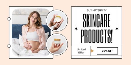 Oferta limitada de produtos para cuidados com a pele para maternidade Twitter Modelo de Design