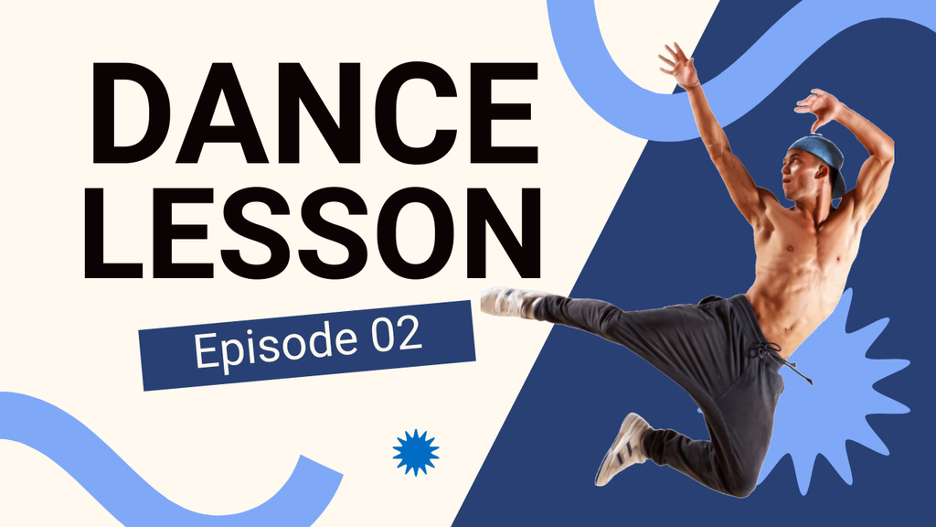 Ontwerpsjabloon van Youtube Thumbnail van Promo of Dance Lesson Episode with Breakdancer