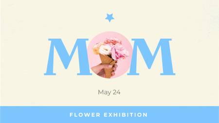 Szablon projektu kwiaty wystawa na dzień matki zapowiedź FB event cover