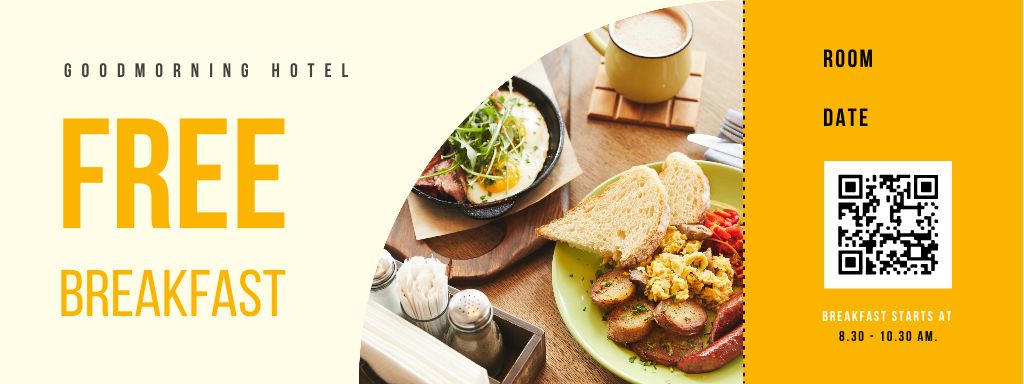 Fresh Breakfast Delivery Ad Coupon Modelo de Design