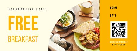 Fresh Breakfast Delivery Ad Coupon Design Template