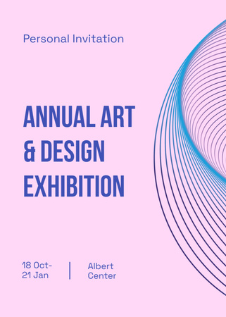 Designvorlage Art and Design Exhibition Announcement für Invitation