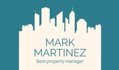 Property Manager Services Offer With City Silhouette