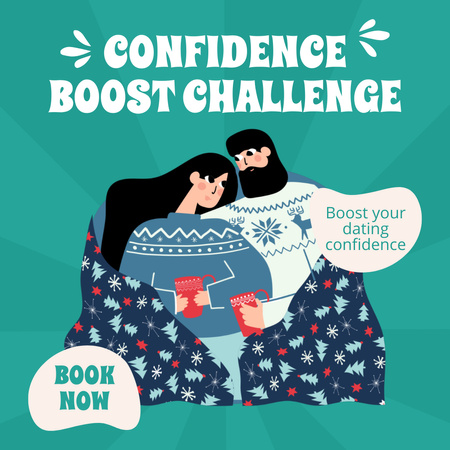 Booking Participation in Confidence Boosting Challenge Animated Post Design Template