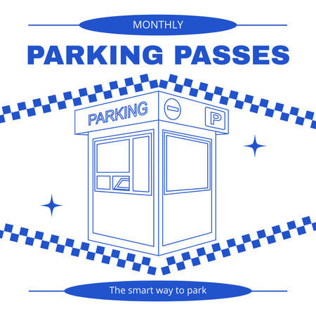 Smart Parking with Parking Passes Instagram Šablona návrhu
