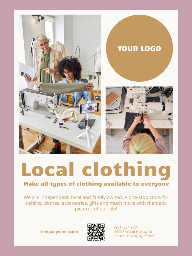 Offer of Local Clothing Store Poster USデザインテンプレート