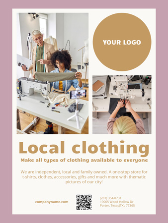 Template di design Offerta del negozio di abbigliamento locale Poster US