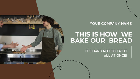 Plantilla de diseño de Quote And Workflow Of Baking Bread For Local Bakery Full HD video 