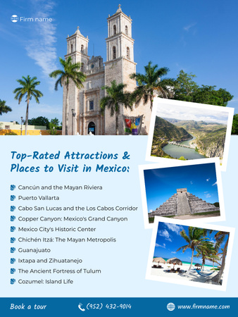 Travel Tour Offer Poster US Design Template