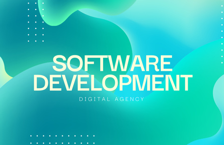 Agency Services of Software Development Business Card 85x55mm – шаблон для дизайну