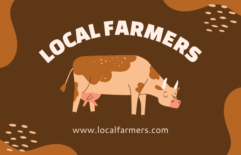 Local Farm's Owner Business Card 85x55mm Design Template