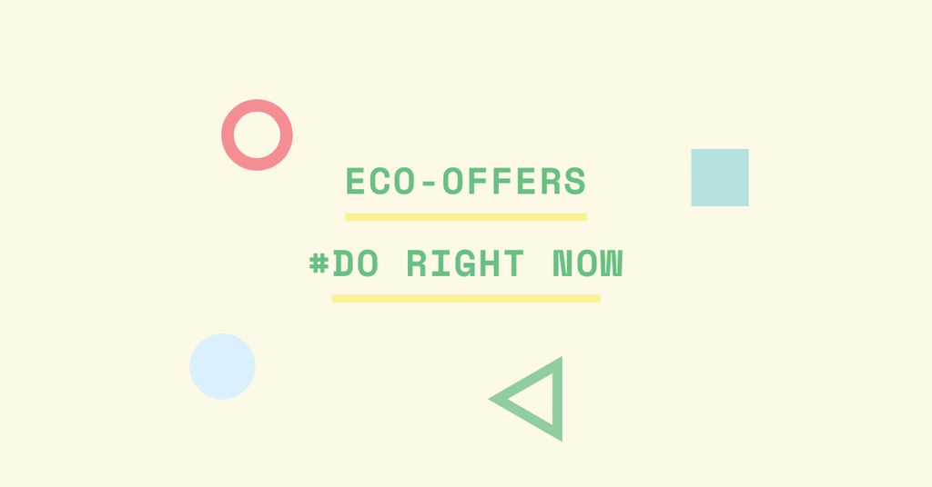 Eco Offers Announcement Facebook AD tervezősablon