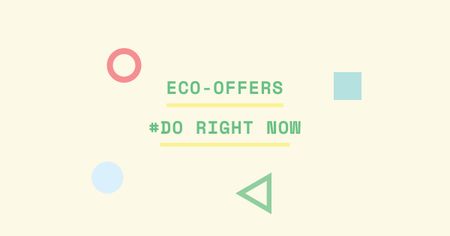 Eco Offers Announcement Facebook AD Design Template