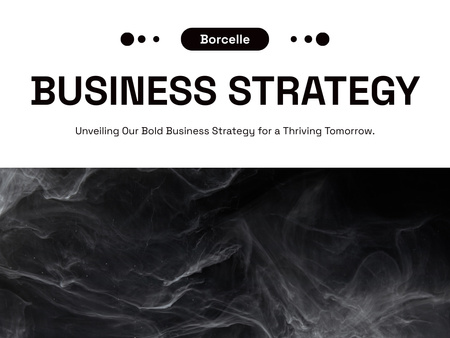 Apresentando uma estratégia de negócios benéfica em etapas Presentation Modelo de Design