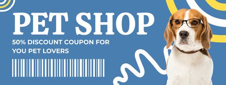 Discount in Pet Shop for Animal Lovers Coupon Design Template