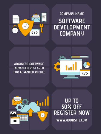 Software Development Company Ad Poster US Design Template