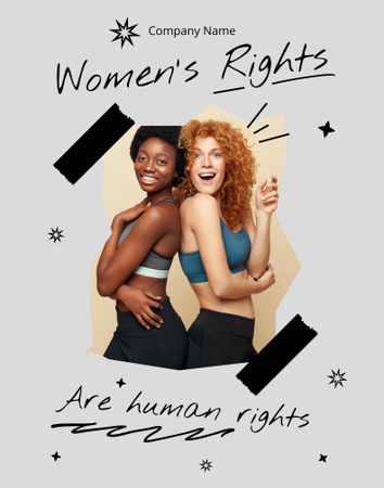 Awareness about Women's Rights Poster 22x28in Design Template