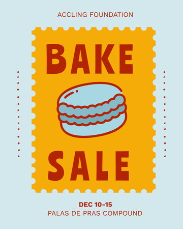 Bakery Sale with Macaron Poster 16x20in Design Template