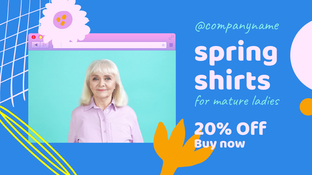 Shirts Collection For Senior Women Sale Offer Full HD video Design Template