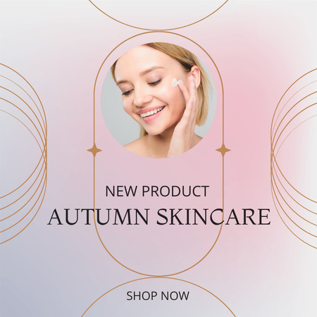 Proposal for Purchase of Cosmetics Autumn Skincare Instagram AD – шаблон для дизайна