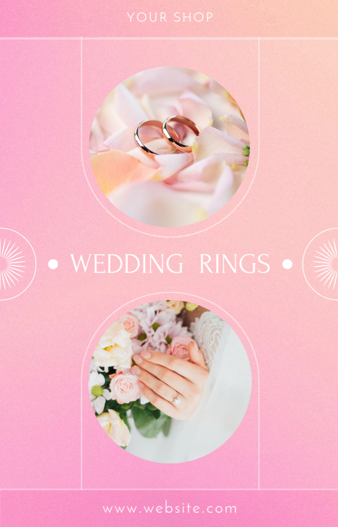Designvorlage Jewelry Store Promotion with Wedding Rings für IGTV Cover