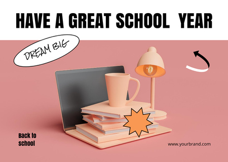 Back to School Announcement Card – шаблон для дизайну