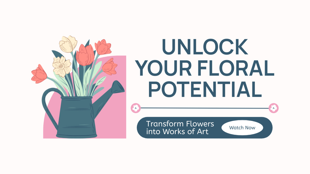 Ontwerpsjabloon van Youtube Thumbnail van Tips on Art of Working with Flowers