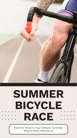 Добро пожаловать на летнюю велогонку Instagram Story – шаблон для дизайна