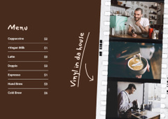 Coffee House Ad with Barista making Coffee